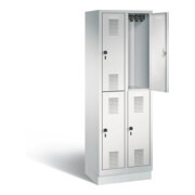 Vestiaire à deux étages C+P Evolo, H1800xL610xP500mm, 48320-20|S10027