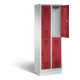 Vestiaire à deux étages C+P Evolo, H1800xL610xP500mm, 48320-20|S10169-1