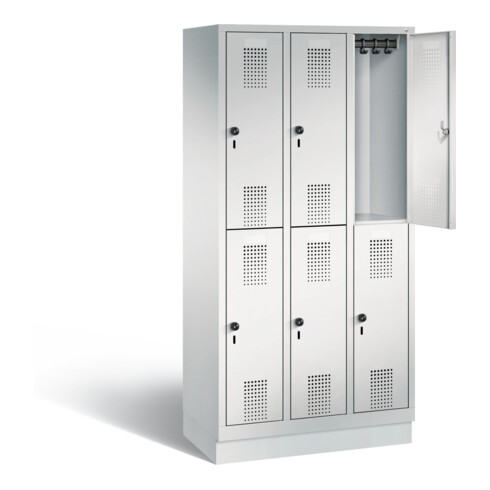 Vestiaire à deux étages C+P Evolo, H1800xL900xP500mm, 48320-30|S10037