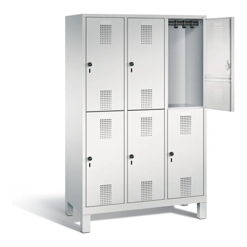 Vestiaire à deux étages C+P Evolo, H1850xL1200xP500mm, 48310-32|S10012