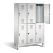 Vestiaire à deux étages C+P Evolo, H1850xL1200xP500mm, 48310-32|S10012