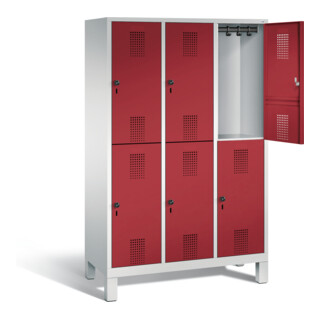 Vestiaire à deux étages C+P Evolo, H1850xL1200xP500mm, 48310-32|S10024
