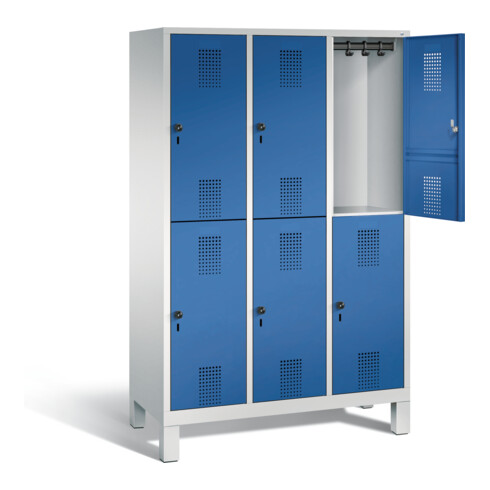 Vestiaire à deux étages C+P Evolo, H1850xL1200xP500mm, 48310-32|S10064