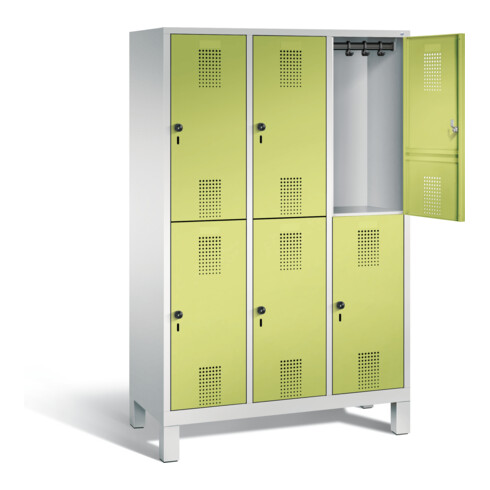 Vestiaire à deux étages C+P Evolo, H1850xL1200xP500mm, 48310-32|S10080