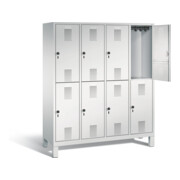 Vestiaire à deux étages C+P Evolo, H1850xL1590xP500mm, 48310-42|S10028