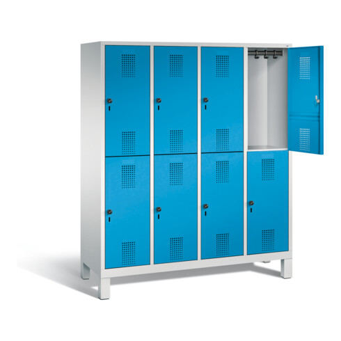 Vestiaire à deux étages C+P Evolo, H1850xL1590xP500mm, 48310-42|S10075