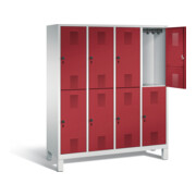 Vestiaire à deux étages C+P Evolo, H1850xL1590xP500mm, 48310-42|S10077