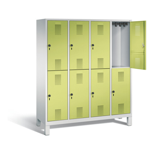 Vestiaire à deux étages C+P Evolo, H1850xL1590xP500mm, 48310-42|S10194