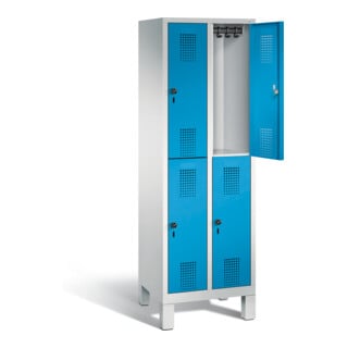 Vestiaire à deux étages C+P Evolo, H1850xL610xP500mm, 48310-20|S10137