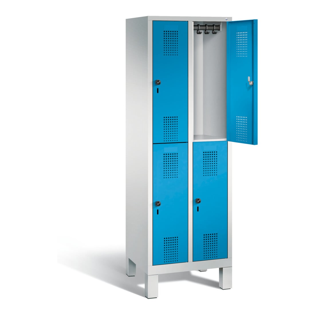 Vestiaire à deux étages C+P Evolo, H1850xL610xP500mm, 48310-20|S10137