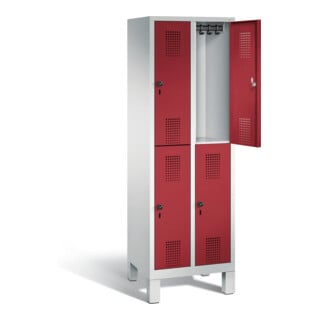 Vestiaire à deux étages C+P Evolo, H1850xL610xP500mm, 48310-20|S10139