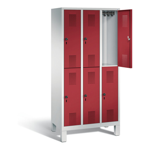 Vestiaire à deux étages C+P Evolo, H1850xL900xP500mm, 48310-30|S10155