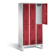 Vestiaire à deux étages C+P Evolo, H1850xL900xP500mm, 48310-30|S10155