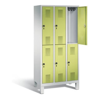 Vestiaire à deux étages C+P Evolo, H1850xL900xP500mm, 48310-30|S10379