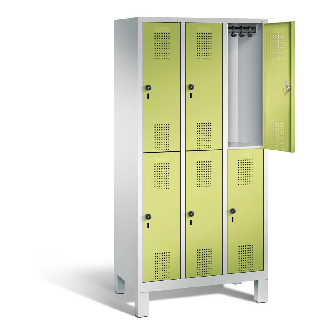 Vestiaire à deux étages C+P Evolo, H1850xL900xP500mm, 48310-30|S10379