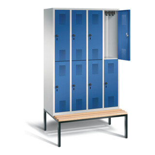 Vestiaire à deux étages C+P Evolo, H2090xL1190xP815mm, 48350-40|S10050