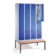 Vestiaire à deux étages C+P Evolo, H2090xL1190xP815mm, 48350-40|S10050-2