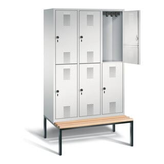 Vestiaire à deux étages C+P Evolo, H2090xL1200xP815mm, 48350-32|S10006