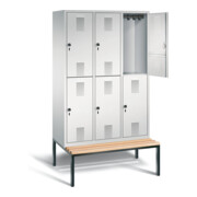 Vestiaire à deux étages C+P Evolo, H2090xL1200xP815mm, 48350-32|S10006