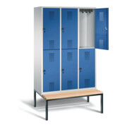 Vestiaire à deux étages C+P Evolo, H2090xL1200xP815mm, 48350-32|S10047