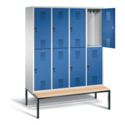 Vestiaire à deux étages C+P Evolo, H2090xL1590xP810mm, 48350-42|S10004