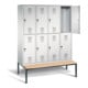 Vestiaire à deux étages C+P Evolo, H2090xL1590xP810mm, 48350-42|S10007-1