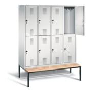 Vestiaire à deux étages C+P Evolo, H2090xL1590xP810mm, 48350-42|S10007