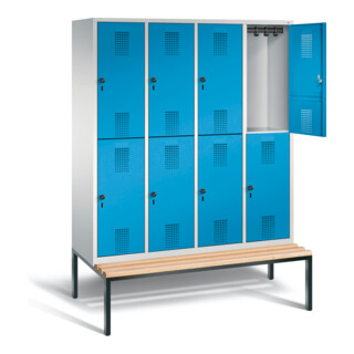 Vestiaire à deux étages C+P Evolo, H2090xL1590xP810mm, 48350-42|S10054