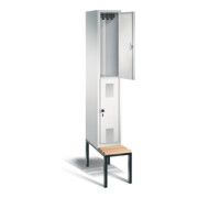 Vestiaire à deux étages C+P Evolo, H2090xL320xP815mm, 48350-10|S10007