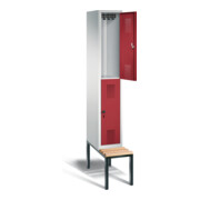 Vestiaire à deux étages C+P Evolo, H2090xL320xP815mm, 48350-10|S10015