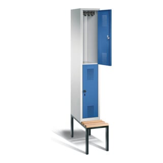 Vestiaire à deux étages C+P Evolo, H2090xL320xP815mm, 48350-10|S10016
