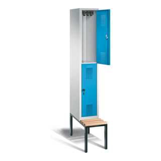 Vestiaire à deux étages C+P Evolo, H2090xL320xP815mm, 48350-10|S10017
