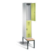 Vestiaire à deux étages C+P Evolo, H2090xL320xP815mm, 48350-10|S10083