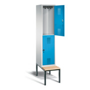 Vestiaire à deux étages C+P Evolo, H2090xL420xP815mm, 48350-12|S10022