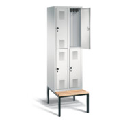 Vestiaire à deux étages C+P Evolo, H2090xL610xP815mm, 48350-20|S10010