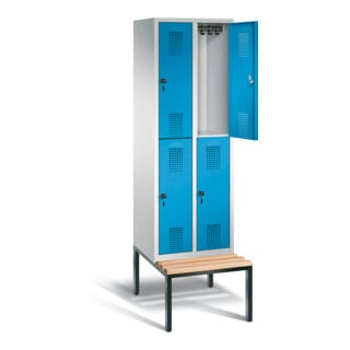 Vestiaire à deux étages C+P Evolo, H2090xL610xP815mm, 48350-20|S10077