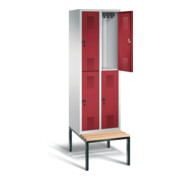 Vestiaire à deux étages C+P Evolo, H2090xL610xP815mm, 48350-20|S10078