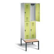Vestiaire à deux étages C+P Evolo, H2090xL610xP815mm, 48350-20|S10178