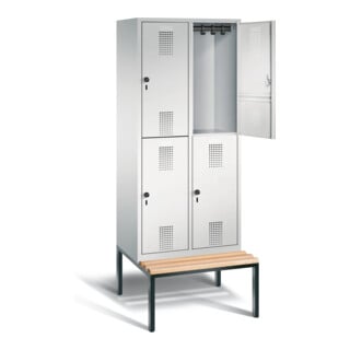 Vestiaire à deux étages C+P Evolo, H2090xL810xP815mm, 48350-22|S10018