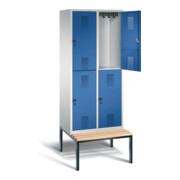 Vestiaire à deux étages C+P Evolo, H2090xL810xP815mm, 48350-22|S10030