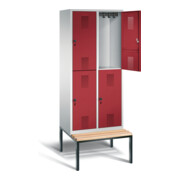 Vestiaire à deux étages C+P Evolo, H2090xL810xP815mm, 48350-22|S10033