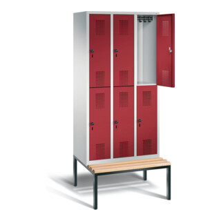 Vestiaire à deux étages C+P Evolo, H2090xL900xP815mm, 48350-30|S10108