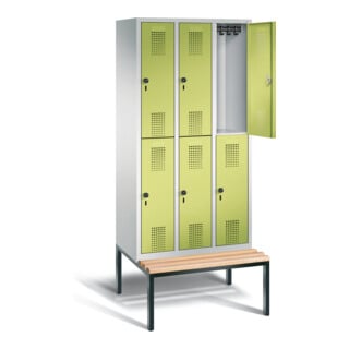 Vestiaire à deux étages C+P Evolo, H2090xL900xP815mm, 48350-30|S10175