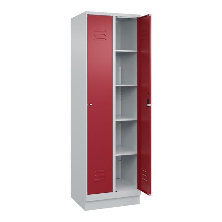 C+P Armoire à linge Classic PLUS, socle, serrure à cylindre
