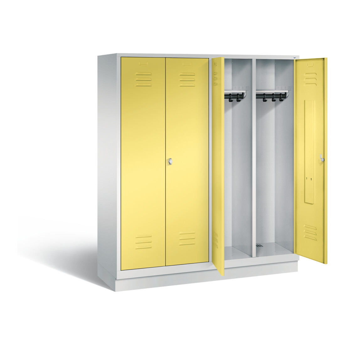 Vestiaire noir et blanc C+P Classic, H1800xL1590xP500mm, 8022-42|S10298
