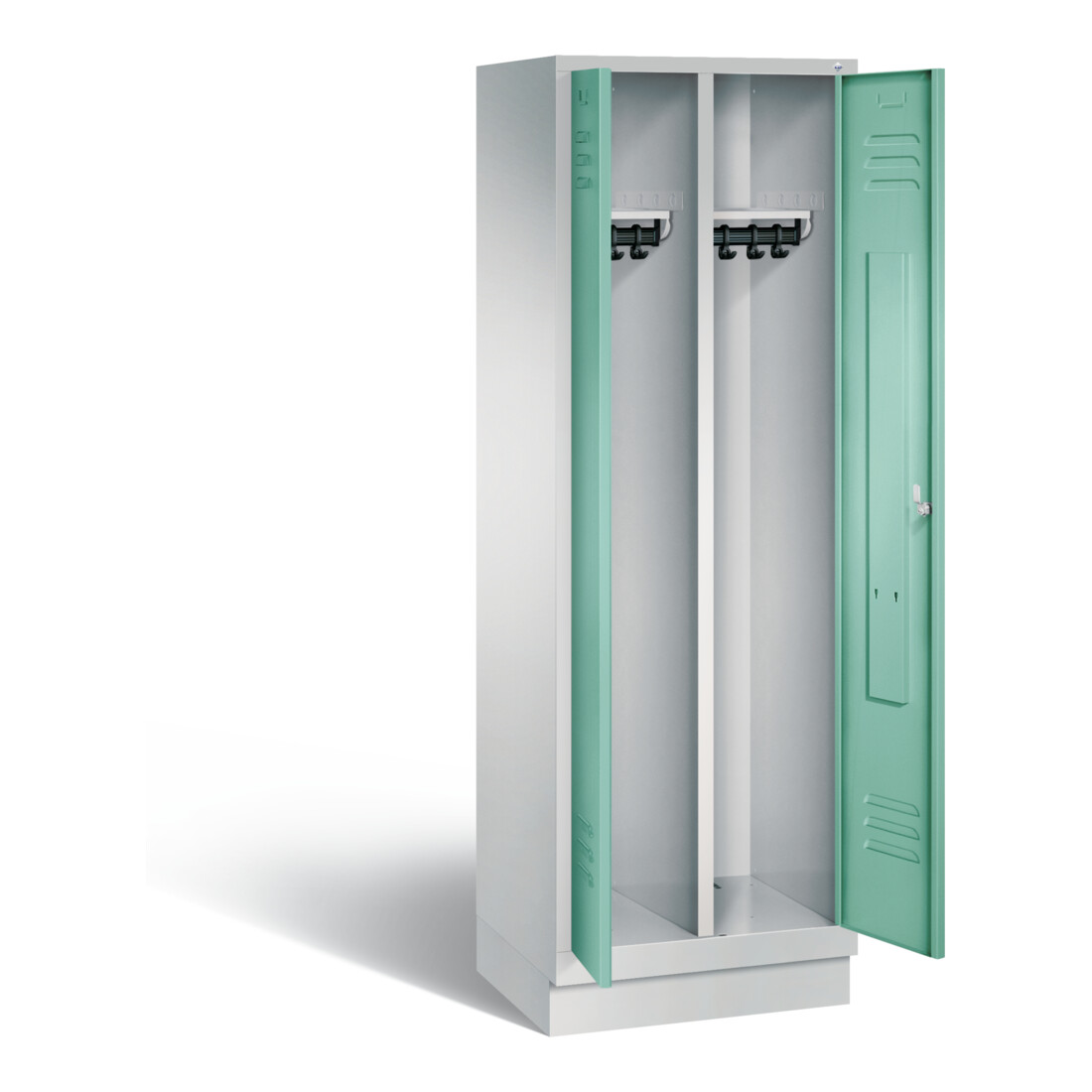 Vestiaire noir et blanc C+P Classic, H1800xL610xP500mm, 8022-20|S10025