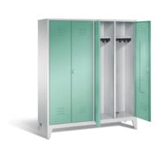 Vestiaire noir et blanc C+P Classic, H1850xL1590xP500mm, 8012-42|S10159-1