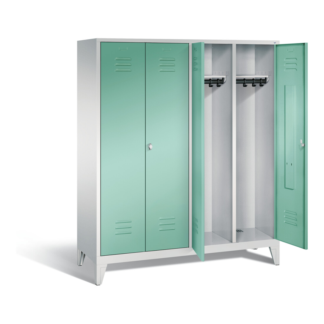 Vestiaire noir et blanc C+P Classic, H1850xL1590xP500mm, 8012-42|S10159