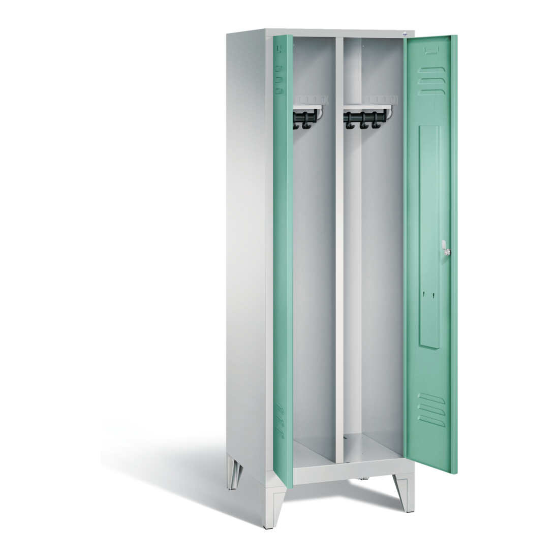 Vestiaire noir et blanc C+P Classic, H1850xL610xP500mm, 8012-20|S10022
