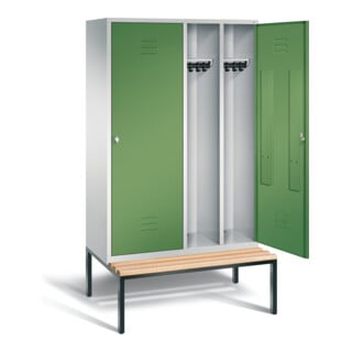 Vestiaire noir et blanc C+P Classic, H2090xL1190xP815mm, 8250-40|S10029